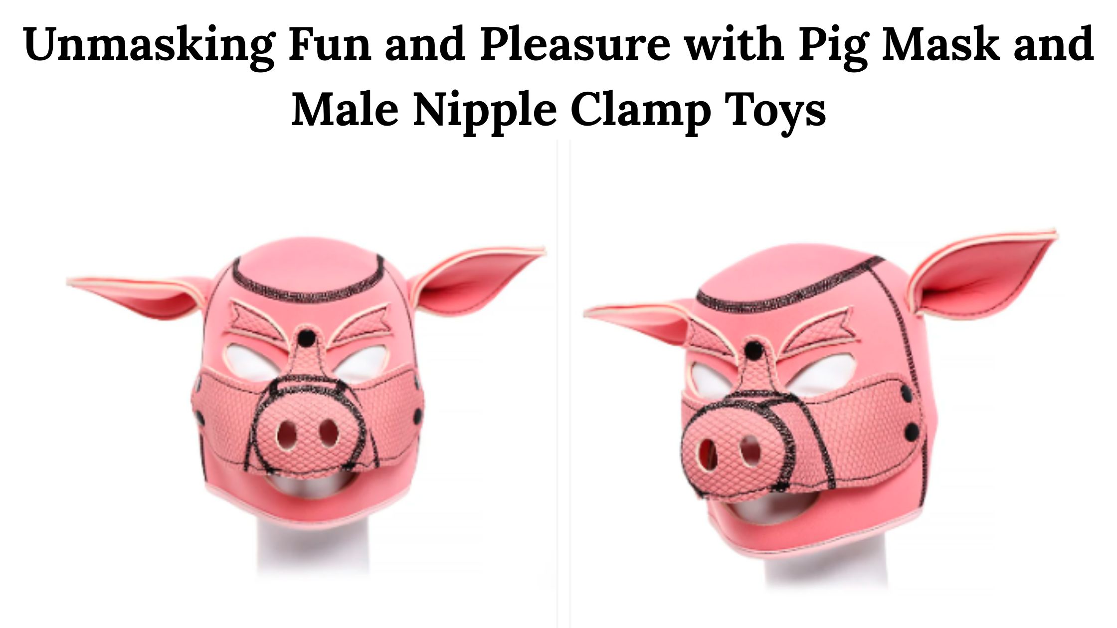 Unmasking Fun and Pleasure with Pig Mask and Male Nipple Clamp