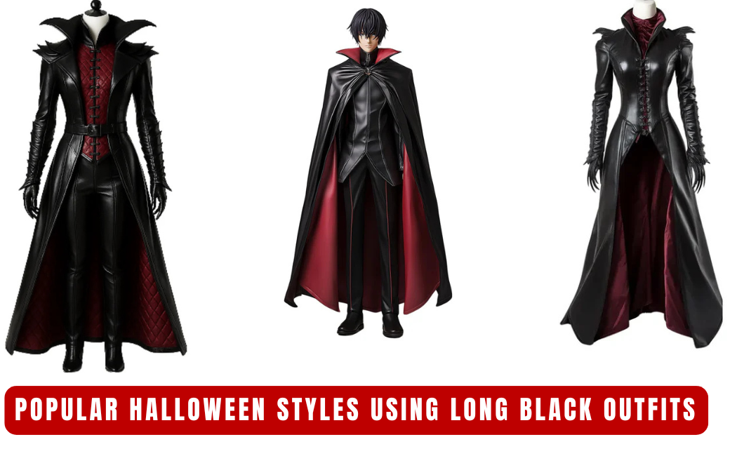 ? Popular Halloween Styles Using Long Black Outfits – Halloween leather Costumes
