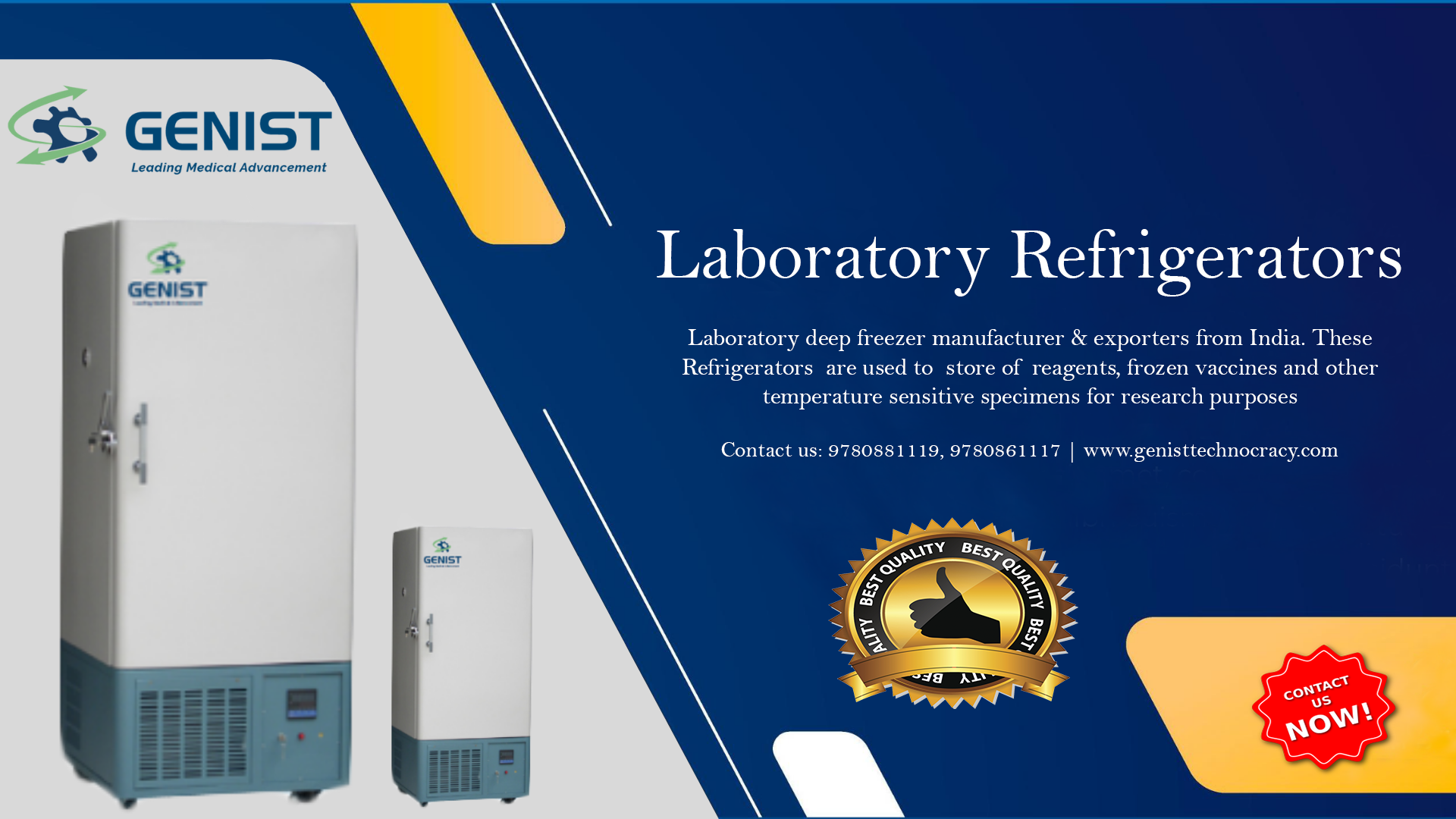 Laboratory deep freezer manufacturers in India